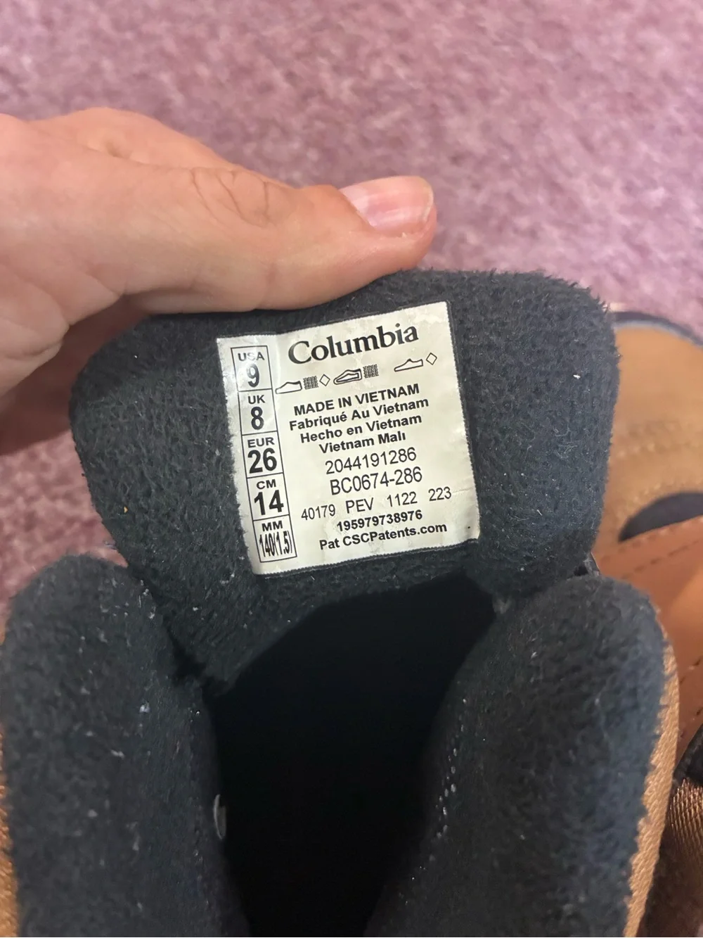 Columbia Kids Tan and Black Insulated Hook-and-Loop Winter Boots